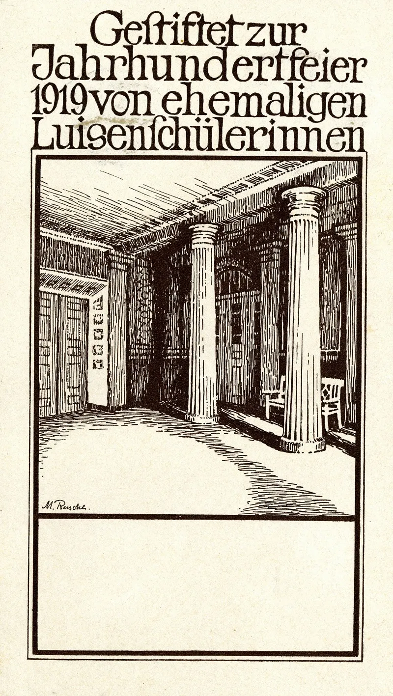 Gestiftet Zur Jahrhundertfeier 1919 Von Ehemaligen Luisenschulerinnen Wall Art by M. Rusche - High-Resolution Digital Print