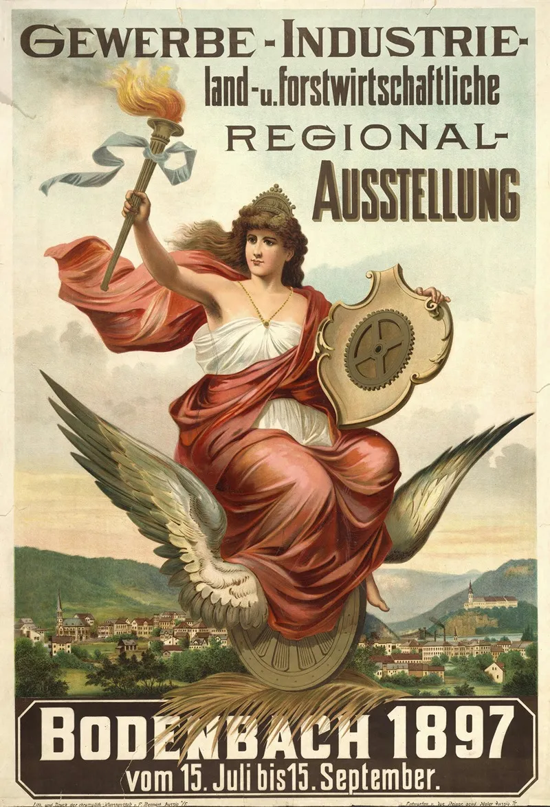 Gewerbe Industrie Ausstellung Bodenbach 1897 2 Wall Art by Josef Reiner - High-Resolution Digital Print