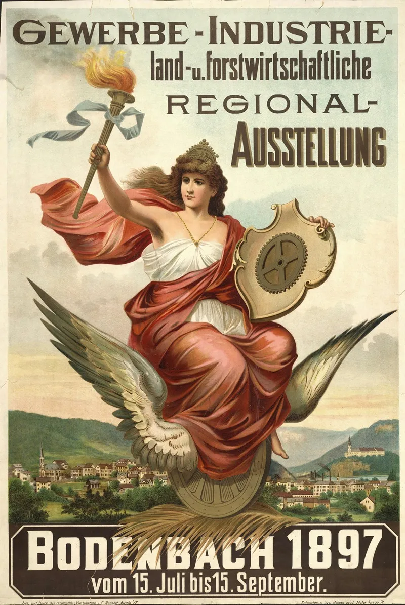Gewerbe Industrie Ausstellung Bodenbach 1897 Wall Art by Josef Reiner - High-Resolution Digital Print