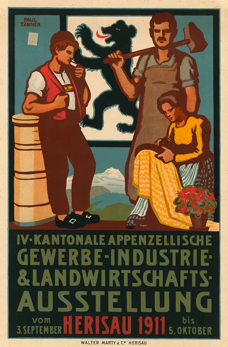 Gewerbe Industrie Landwirtschafts Ausstellung Herisau 1911 Wall Art by Paul Tanner - High-Resolution Digital Print