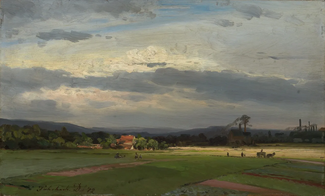 Gewitter Uber Dem Land Wall Art by Carl Ludwig Fahrbach - High-Resolution Digital Print