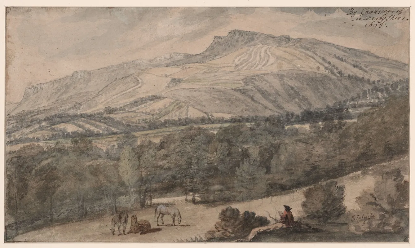 Gezicht By Chatsworth In Derbyshire Wall Art by Jan Siberechts - High-Resolution Digital Print