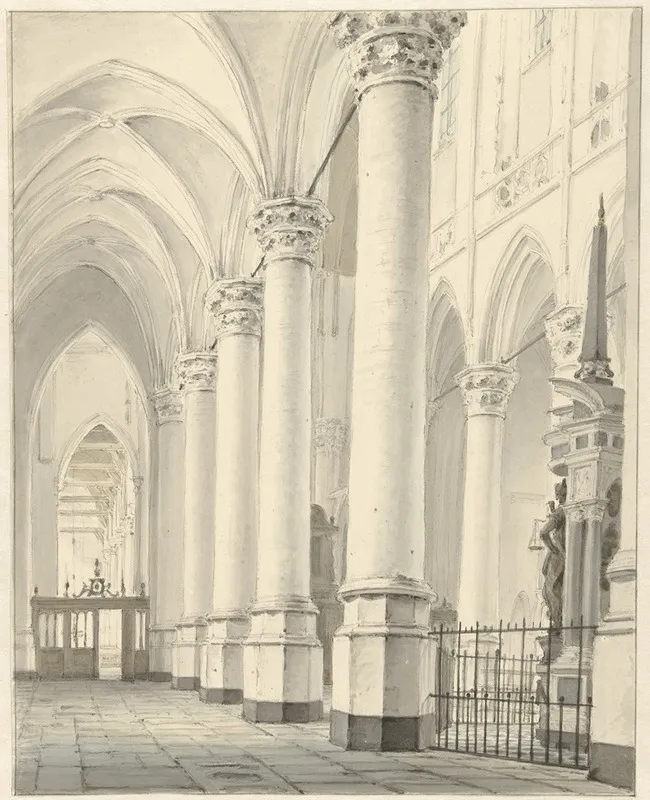 Gezicht In De Nieuwe Kerk Te Delft