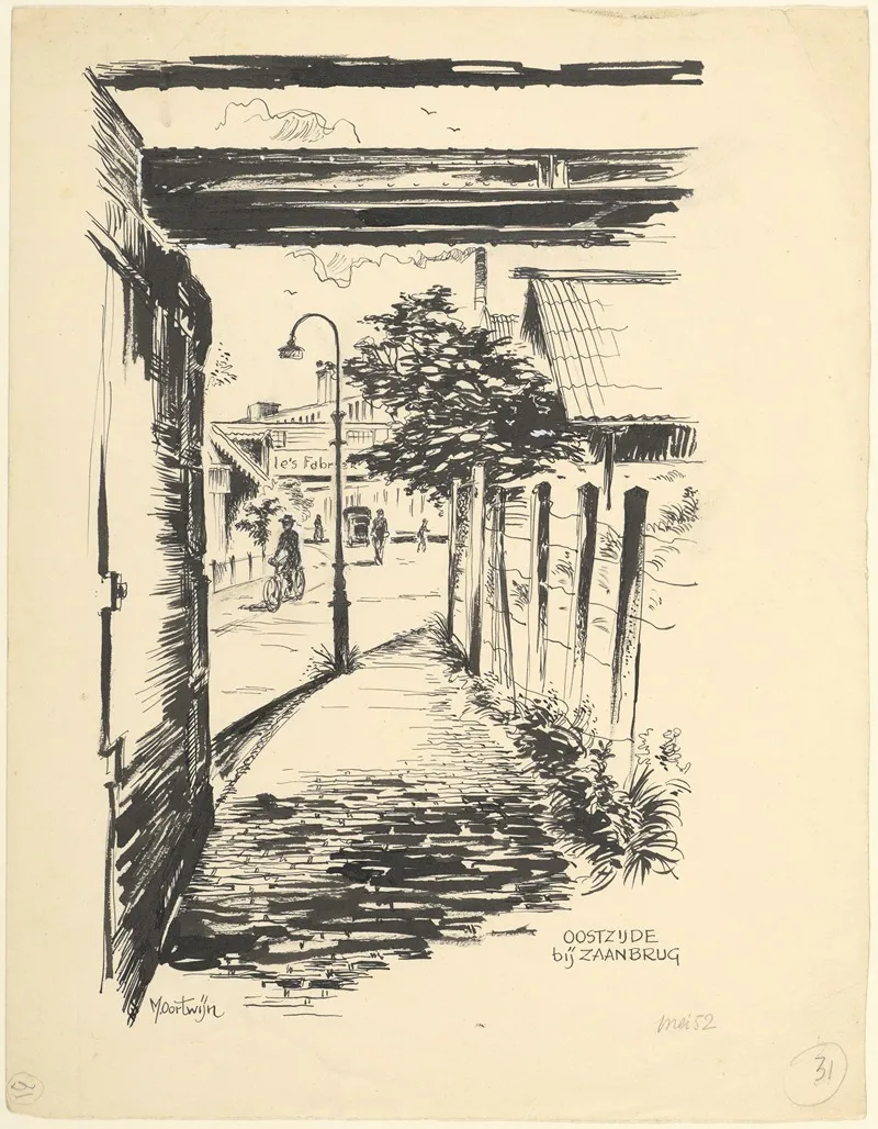 Gezicht In De Oostzijde Bij De Zaanbrug Te Zaandam