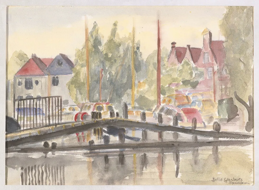 Gezicht In Spaarndam De Haven Wall Art by Julia Giesberts - High-Resolution Digital Print