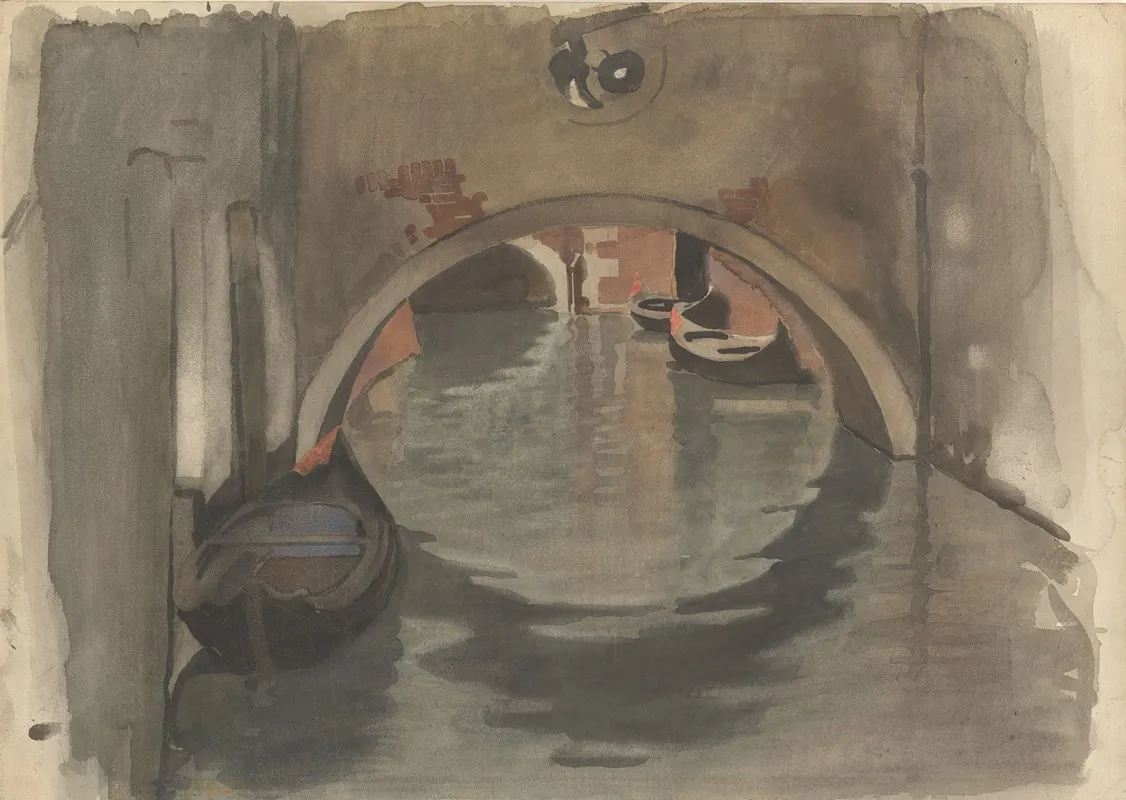 Gezicht Onder Een Boogbrug Te Venetie