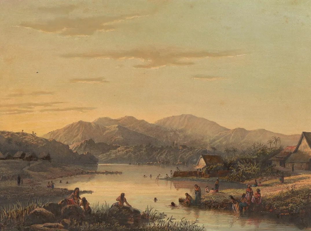 Gezicht Op De Badplaats Wenditt Op Java Wall Art by Johan Conrad Greive - High-Resolution Digital Print