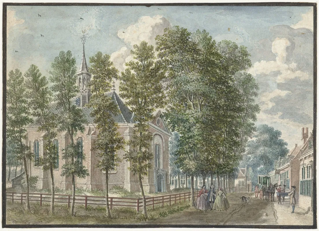 Gezicht Op De Kerk Van Bloemendaal