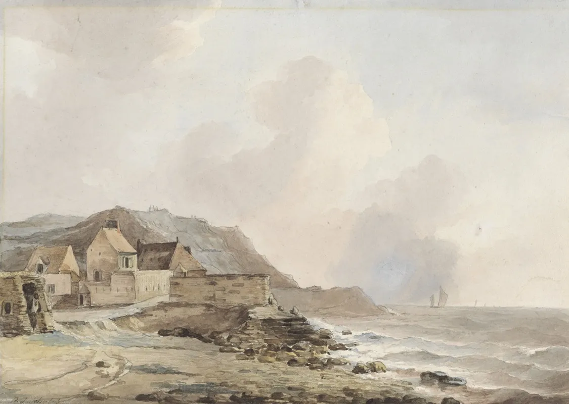 Gezicht Op De Kust Bij Boulogne Sur Mer