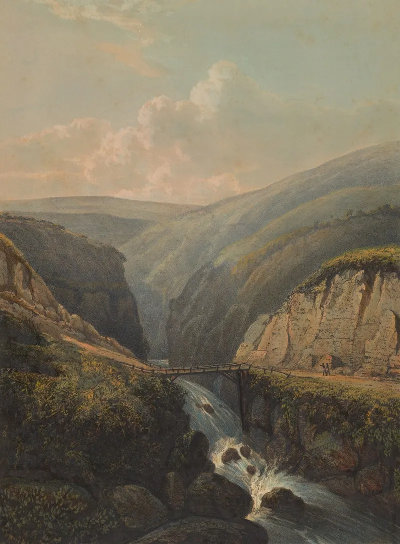 Gezicht Op De Rivier Brandas Op Java De Rivier Brandas Als Bergstroom Wall Art by Johan Conrad Greive - High-Resolution Digital Print