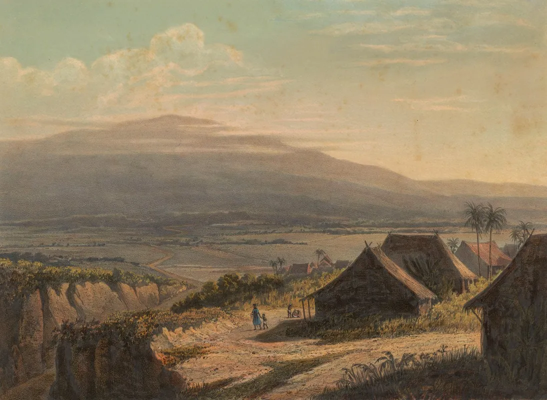 Gezicht Op Een Landschap In Java Landschap In De Residentie Bantam Wall Art by Johan Conrad Greive - High-Resolution Digital Print