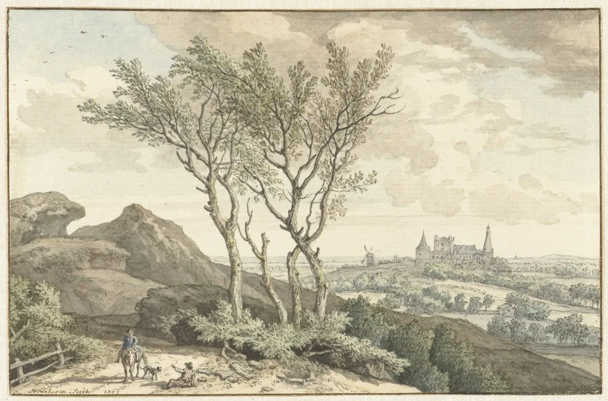 Gezicht Op Het Kasteel Van Bentheim