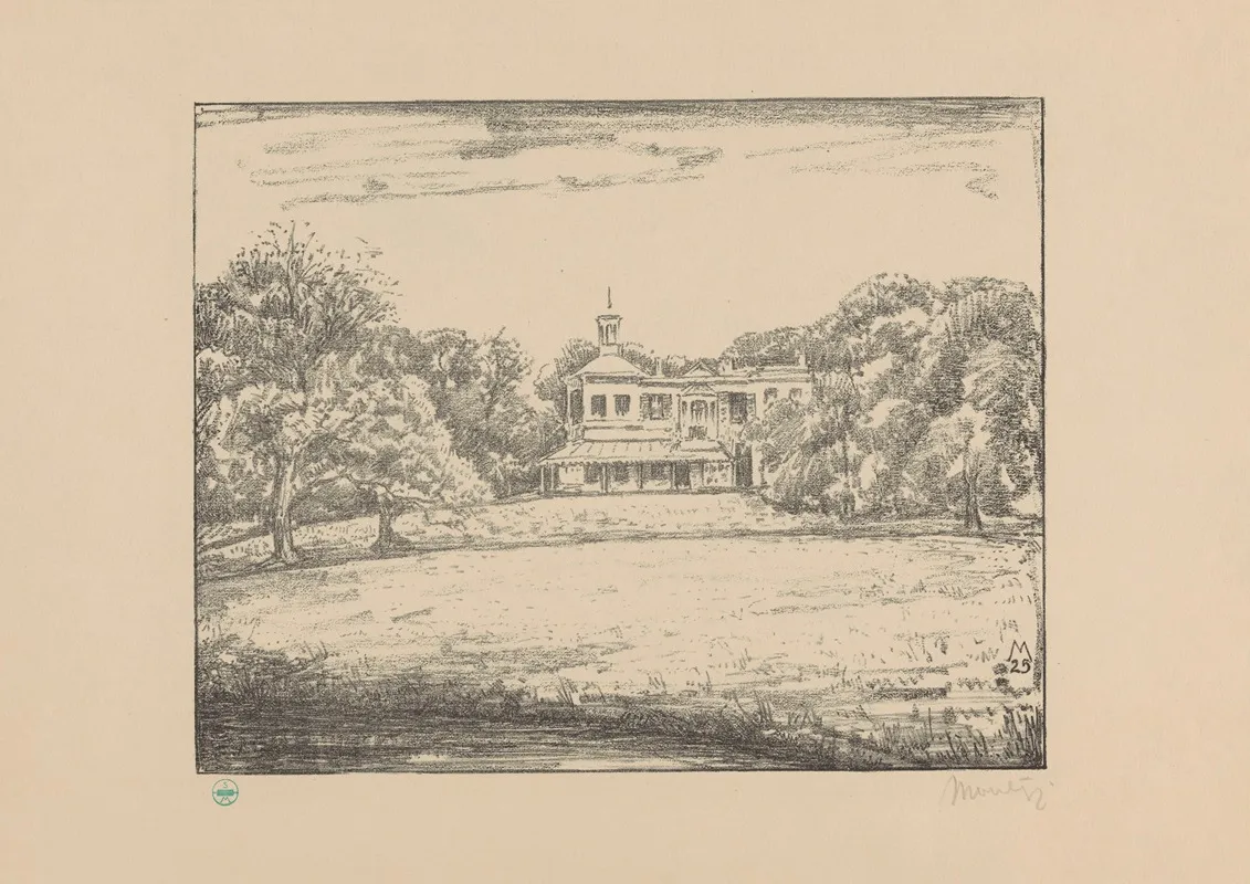 Gezicht Op Het Landhuis Van Landgoed Ockenburgh Ockenburgh