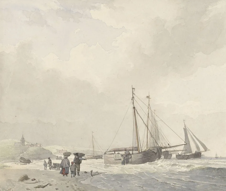 Gezicht Op Het Strand Bij Scheveningen