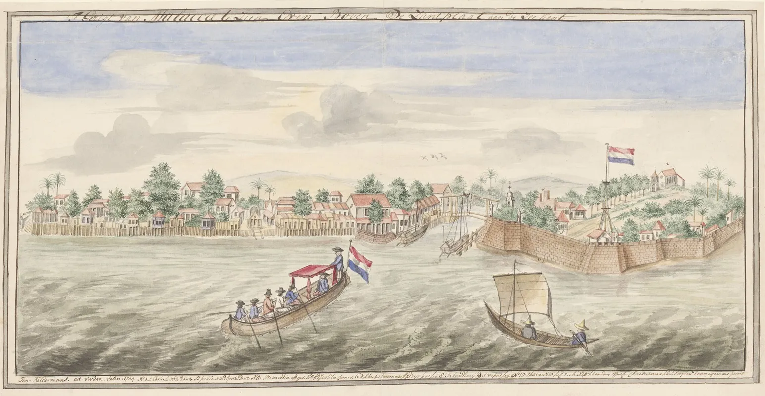 Gezicht Op Malakka Vanaf Zee Wall Art by Jan Keldermans - High-Resolution Digital Print