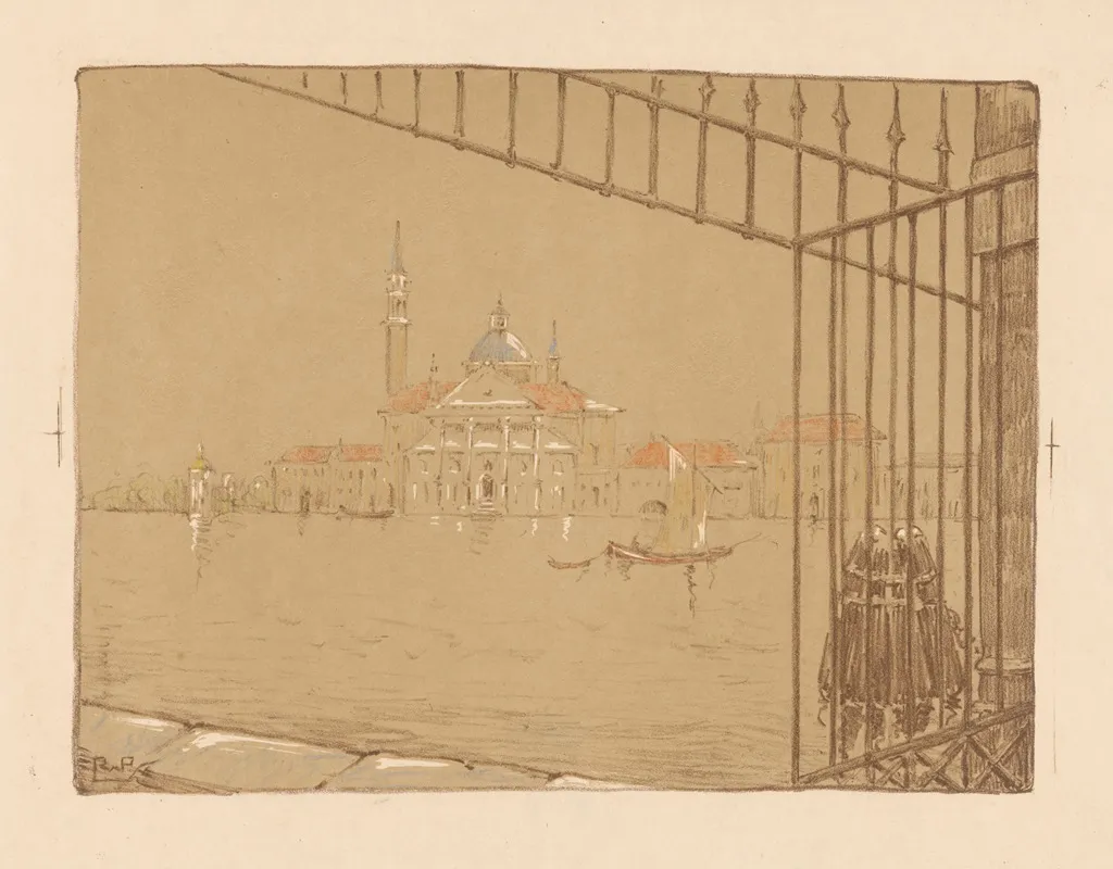 Gezicht Op Venetie Met De Chiesa Di San Giorgio Maggiore Wall Art by Reinier Willem Petrus de Vries - High-Resolution Digital Print