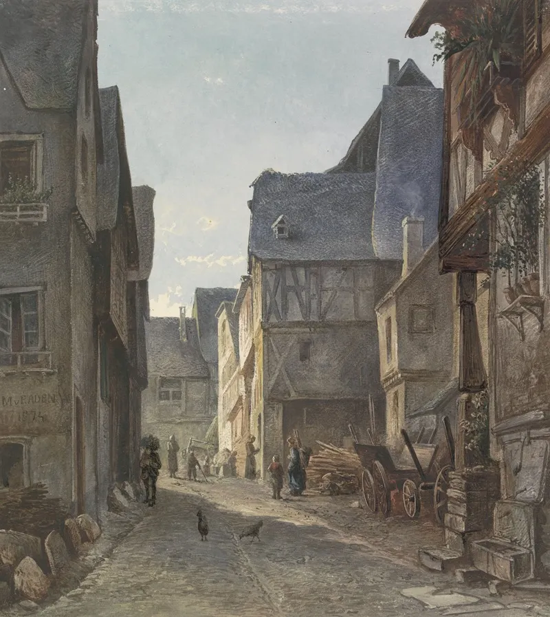 Gezicht Te Punderich Aan De Mosel Wall Art by Marinus van Raden - High-Resolution Digital Print
