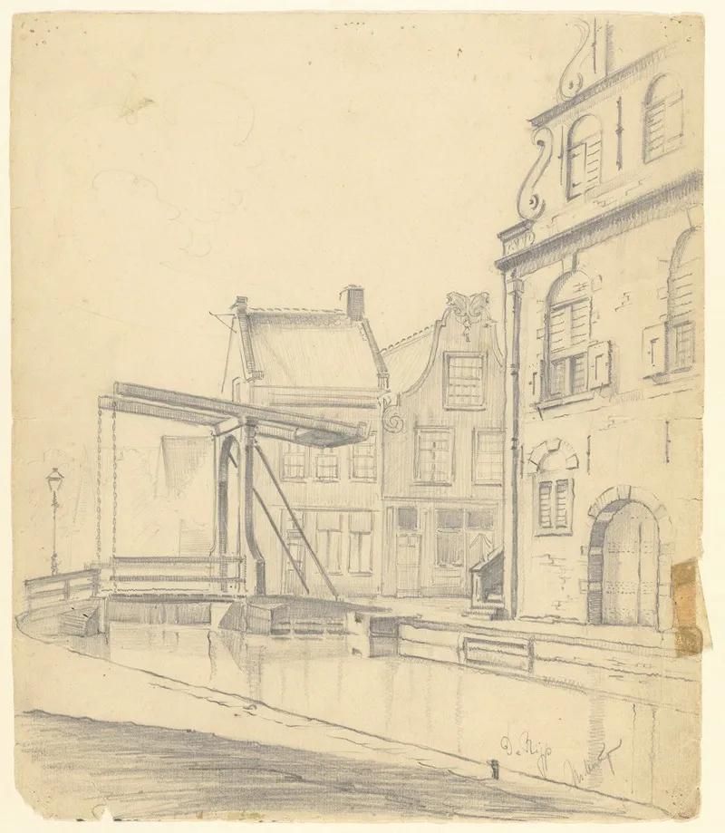 Gezicht Vanaf De Tuingracht Op De Zijkant Van Het Raadhuis Van Het Dorp De Rijp Wall Art by Maarten Oortwijn - High-Resolution Digital Print