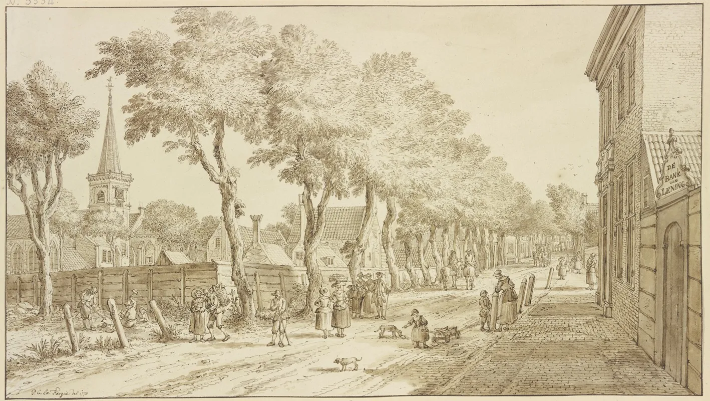 Gezigt Van Het Dorp Katwyk Op Rhin Wall Art by Paulus Constantijn la Fargue - High-Resolution Digital Print