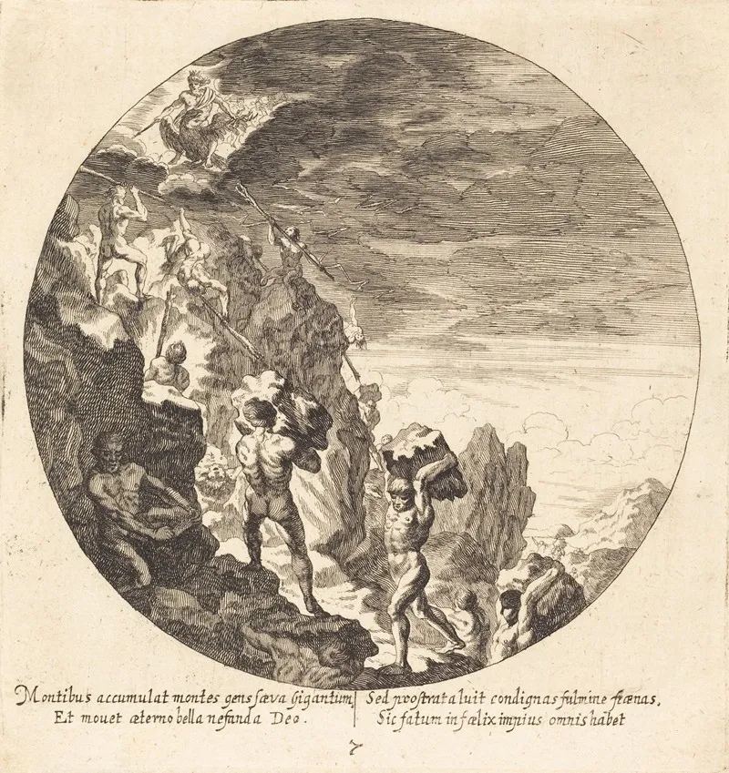 Giants Repelled By Jove Wall Art by Georg Andreas Wolfgang the Elder - High-Resolution Digital Print