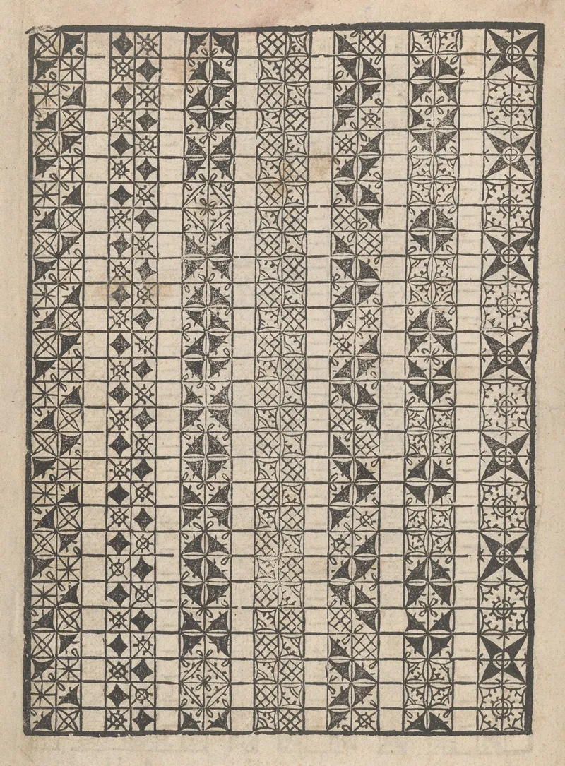 Giardineto Novo Di Punti Tagliati Et Gropposi Per Exercitio Et Ornamento Delle Donne Pl 16 Wall Art by Matteo Pagani - High-Resolution Digital Print