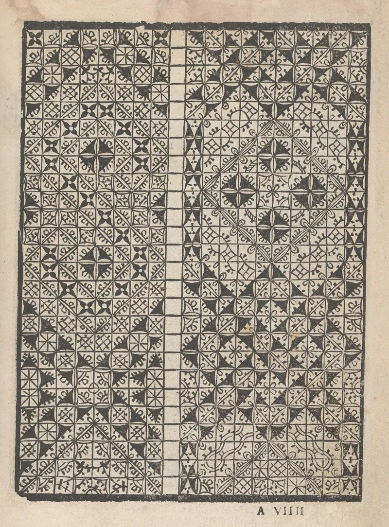 Giardineto Novo Di Punti Tagliati Et Gropposi Per Exercitio Et Ornamento Delle Donne Pl 28 Wall Art by Matteo Pagani - High-Resolution Digital Print