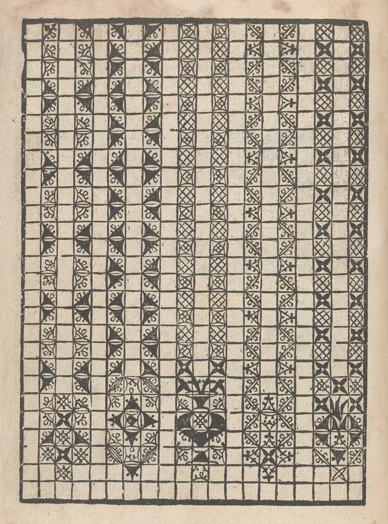 Giardineto Novo Di Punti Tagliati Et Gropposi Per Exercitio Et Ornamento Delle Donne Pl 40 Wall Art by Matteo Pagani - High-Resolution Digital Print