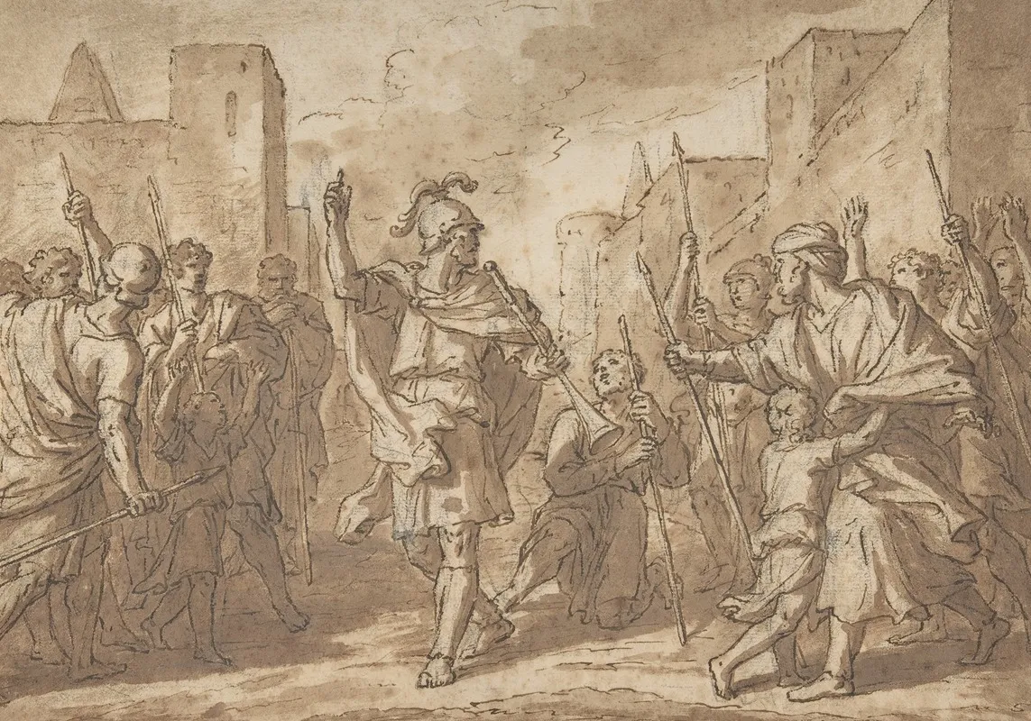 Gideon Gathering His Army Scene From The Book Of Judges 2 Wall Art by Etienne Parrocel - High-Resolution Digital Print