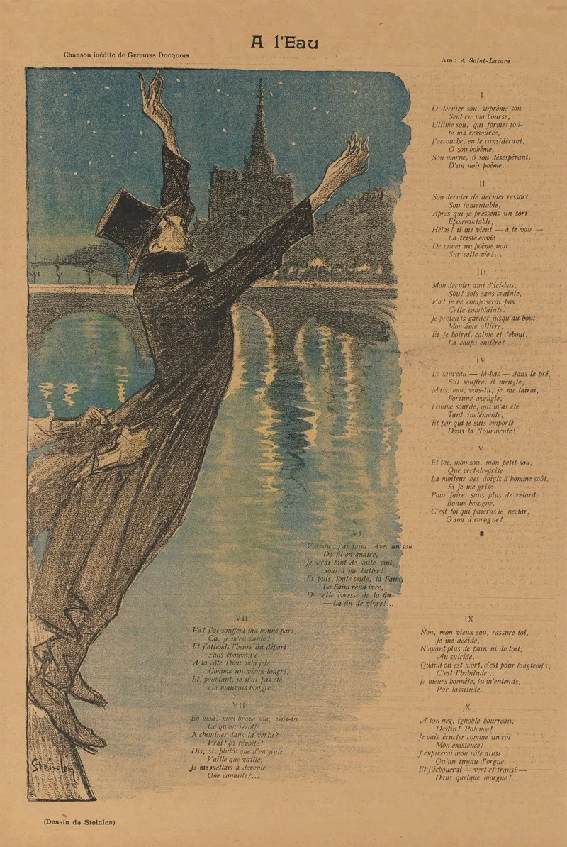 Gil Blas Illustre At The Waters Edge A Leau