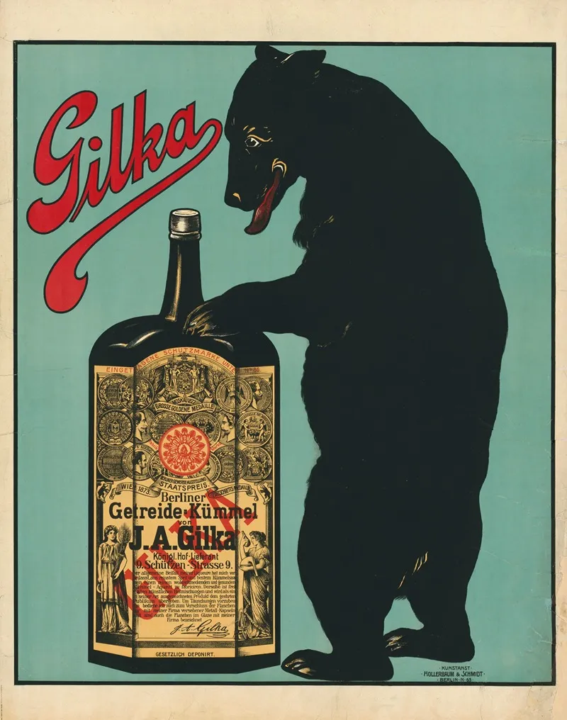 Gilka Berliner Getreide Kummel Von G A Gilka Wall Art by Fritz Wolff - High-Resolution Digital Print