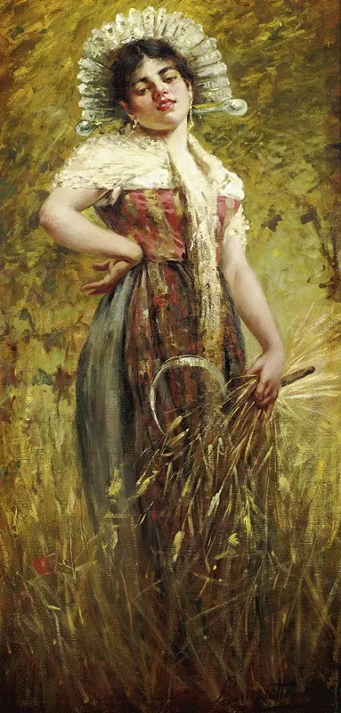 Giovanna Contadina Wall Art by Egisto Lancerotto - High-Resolution Digital Print
