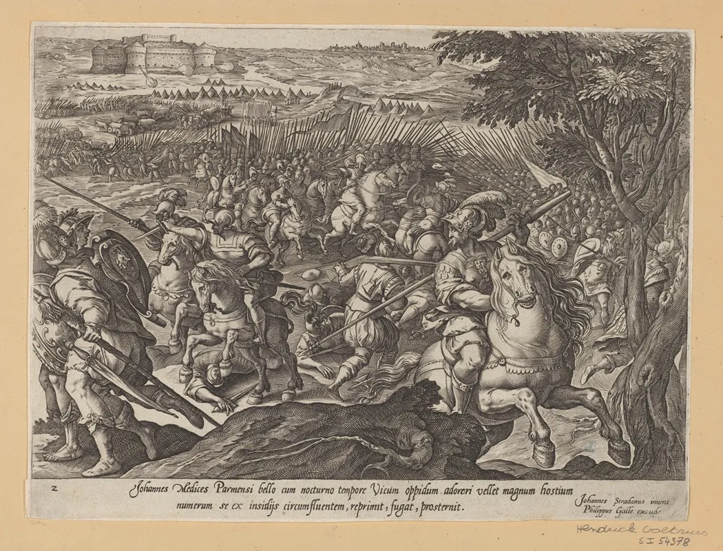 Giovanni De Medici Defeated Wall Art by Stradanus - High-Resolution Digital Print