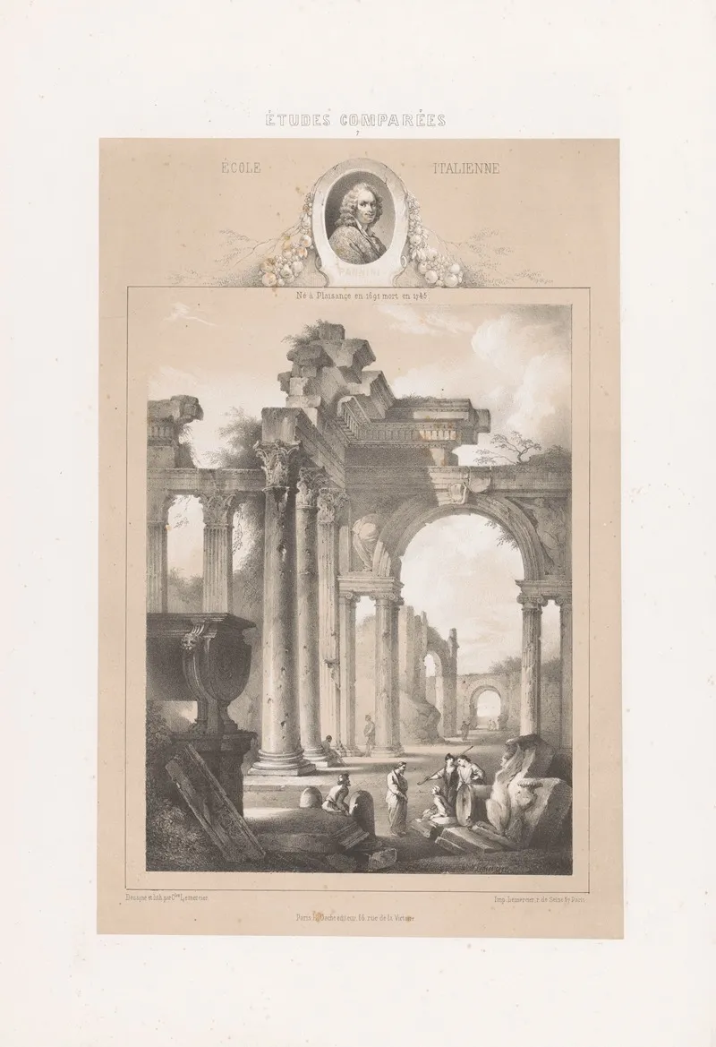 Giovanni Paolo Pannini Ecole Italienne Wall Art by Joseph Rose Lemercier - High-Resolution Digital Print