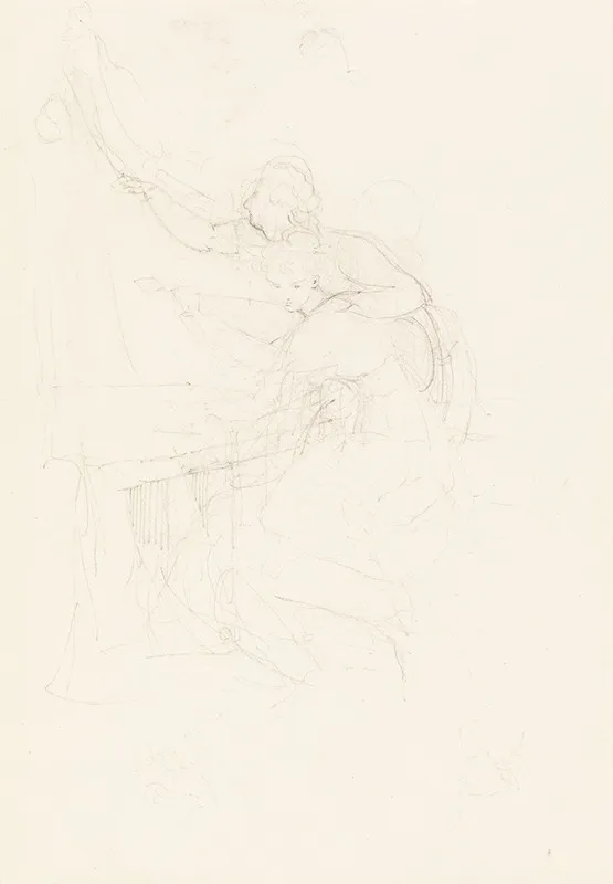 Girl And Youth At A Table