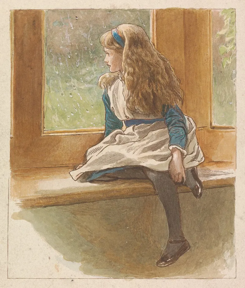 Girl At A Window Wall Art by Robert Barnes - High-Resolution Digital Print