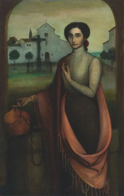 Girl By A Well Wall Art by Julio Romero De Torres - High-Resolution Digital Print