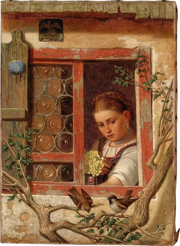 Girl By The Window Wall Art by Ernst Freiesleben - High-Resolution Digital Print