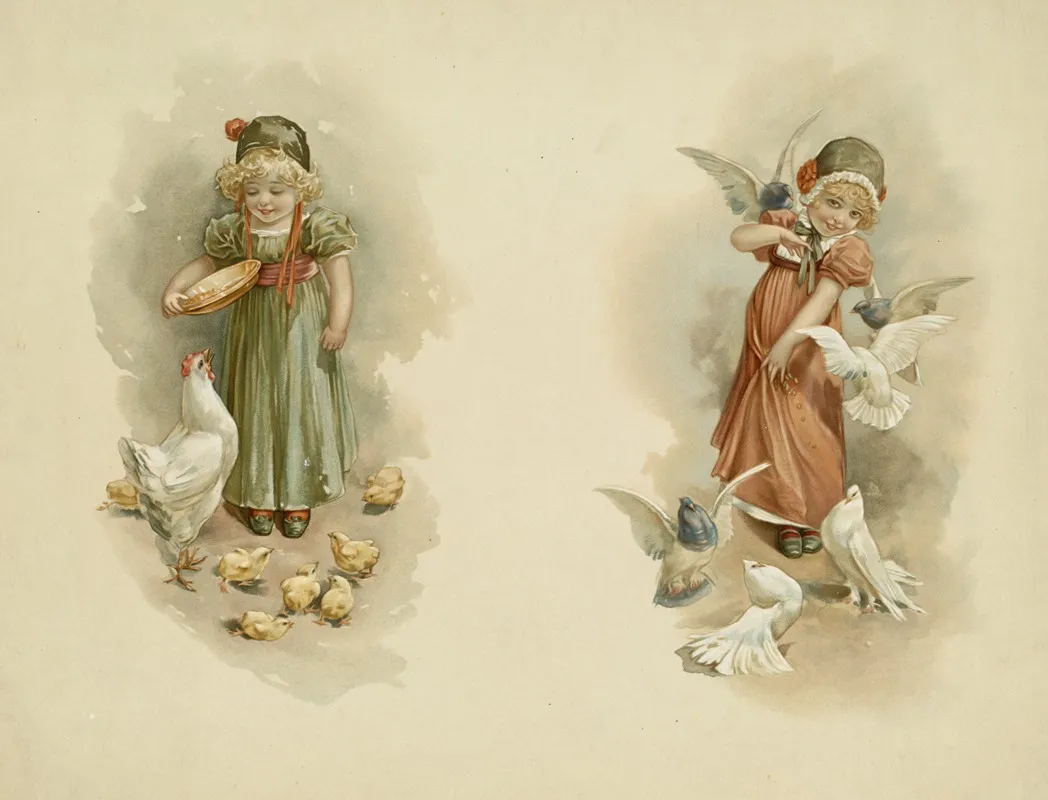 Girl Feeding Birds