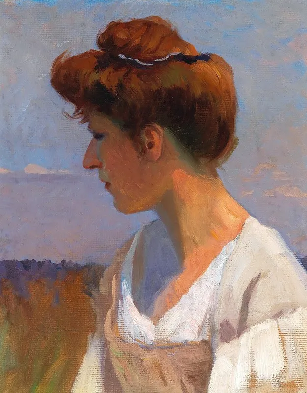 Girl From Krems Wall Art by Gustav Bamberger - High-Resolution Digital Print