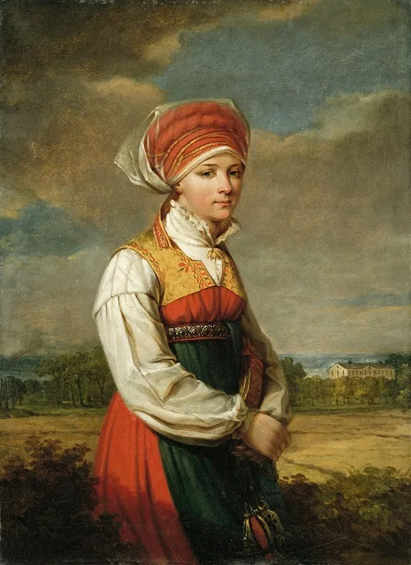 Girl From Vingaker Wall Art by Johan Gustaf Sandberg - High-Resolution Digital Print