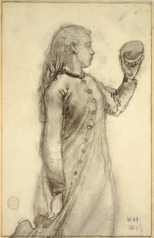 Girl Holding A Shell Wall Art by Winslow Homer - High-Resolution Digital Print