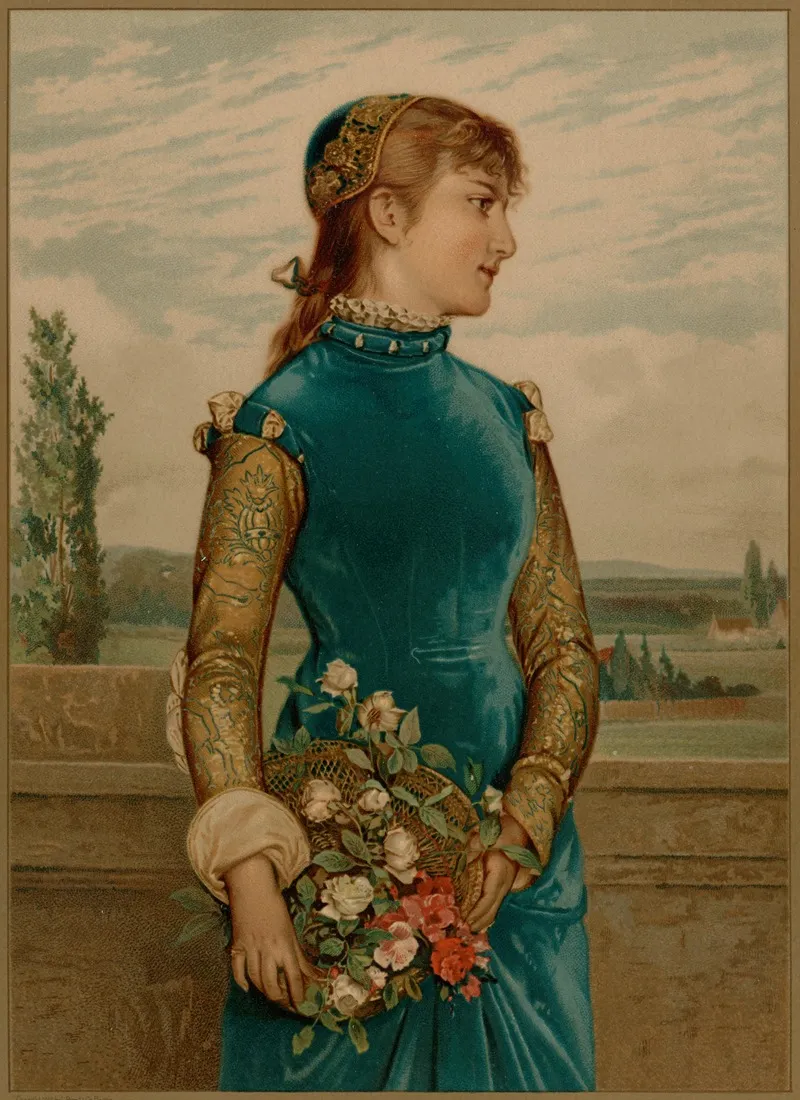 Girl Holding Flowers 2