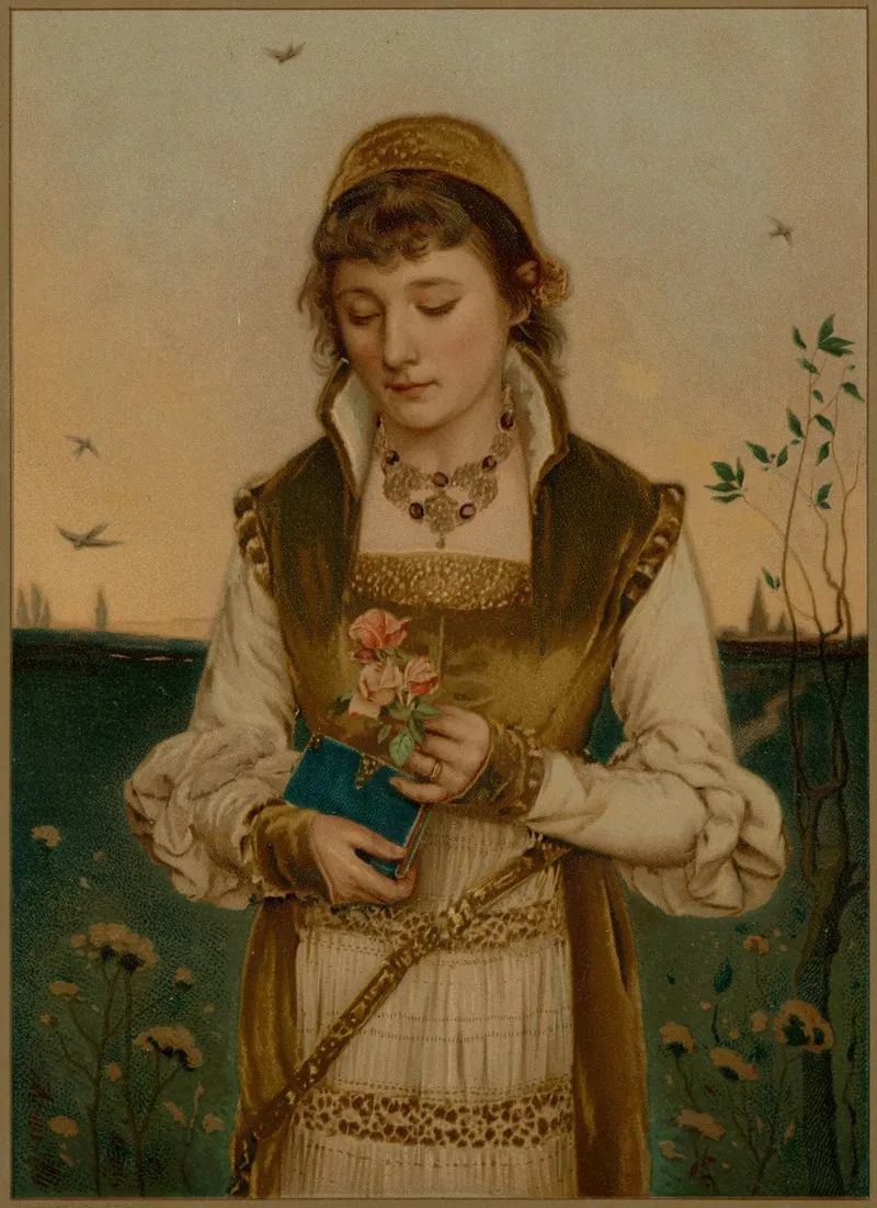Girl Holding Flowers 3