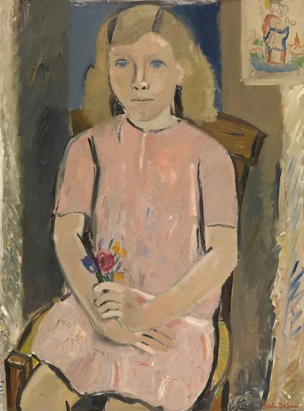 Girl In Pink Wall Art by Gustave De Smet - High-Resolution Digital Print