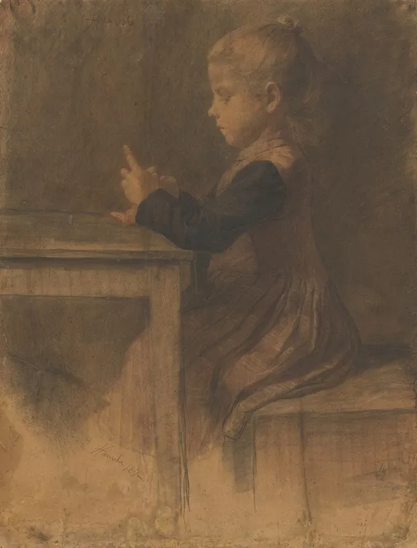 Girl Knitting 3