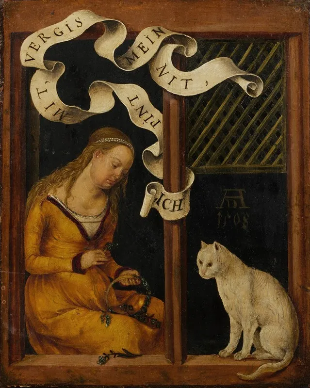 Girl Making A Garland