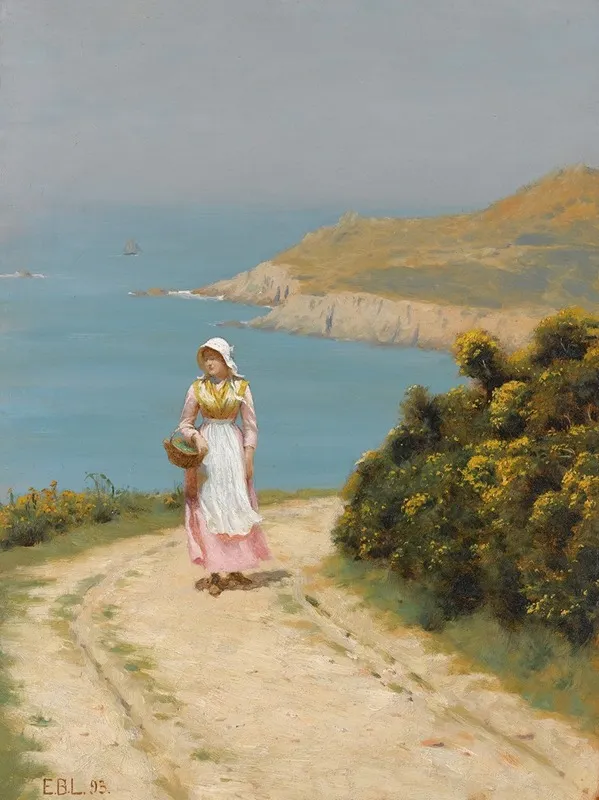 Girl On A Coastal Path