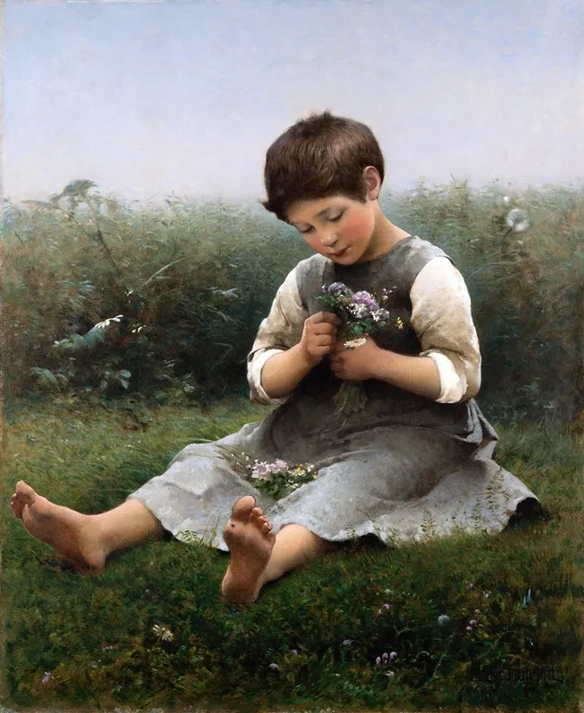 Girl Picking Flowers