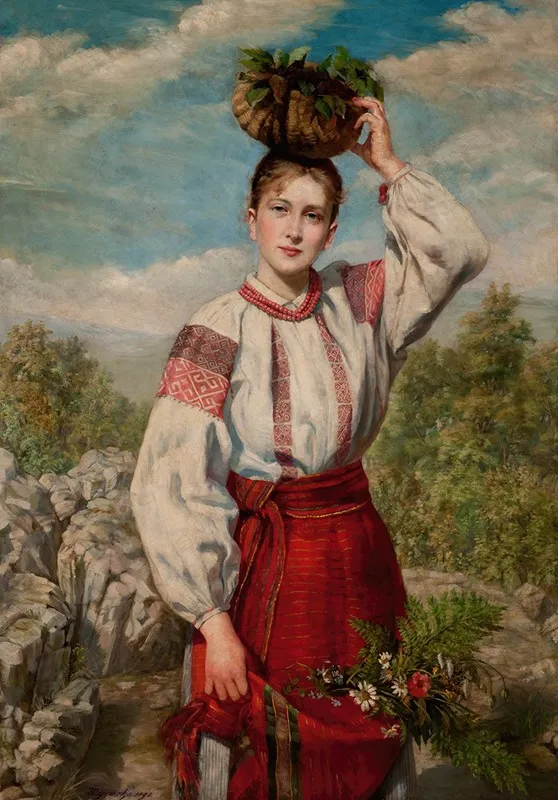 Girl Returning From The Forest