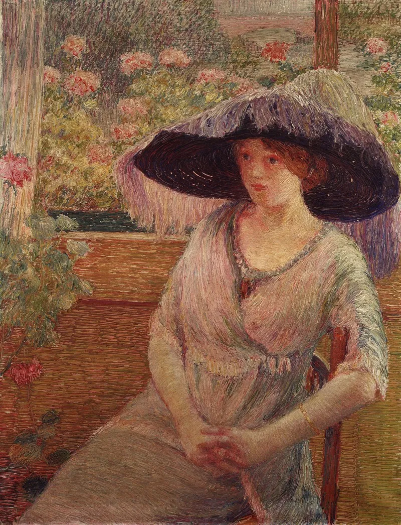 Girl With A Black Hat Wall Art by Torajirō Kojima - High-Resolution Digital Print